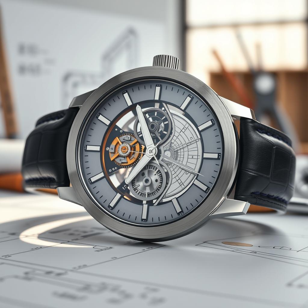 A detailed and elegant architectural watch designed for an individual project