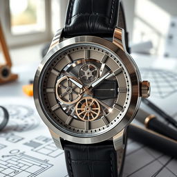 A detailed and elegant architectural watch designed for an individual project