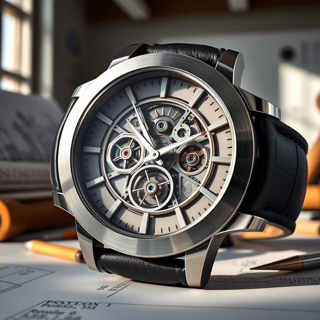 A detailed and elegant architectural watch designed for an individual project