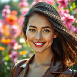 A beautiful portrait of a person with fair skin tone, featuring soft, natural lighting that highlights facial features