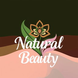An eye-catching logo design that embodies the concept of natural beauty, featuring a bold and creative integration of nature-inspired elements such as an intricate stylized flower intertwined with flowing leaves