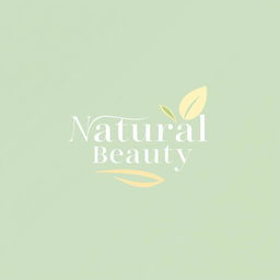 A logo design representing natural beauty, featuring an elegant and stylish typography that says "Natural Beauty"