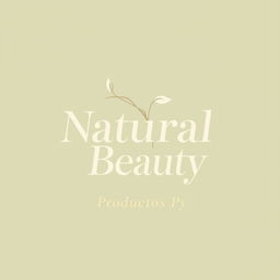 A logo design representing natural beauty, featuring stylish typography that says "Natural Beauty" in a refined, modern font