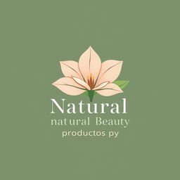 A logo design representing natural beauty, featuring a delicate and elegant flower at the center, symbolizing grace and vitality