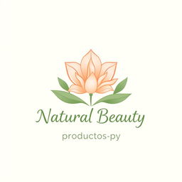 A logo design representing natural beauty, featuring a delicate and elegant flower at the center, symbolizing grace and vitality