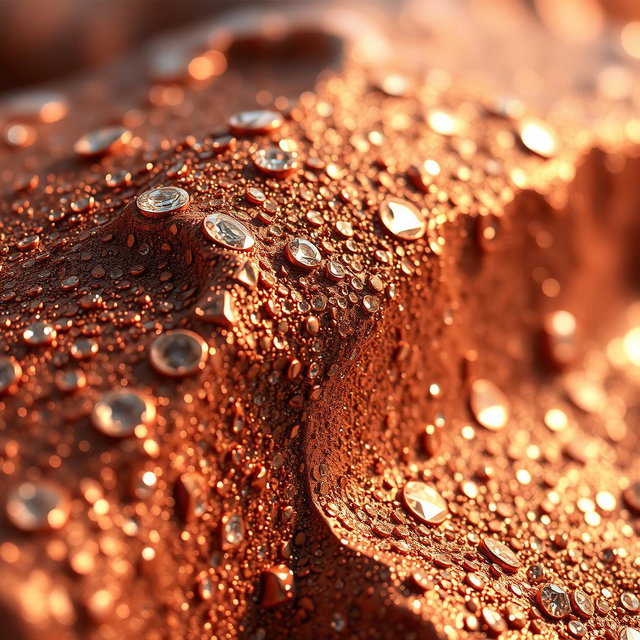 Mesmerizing Copper Ore Close-Up Illustration