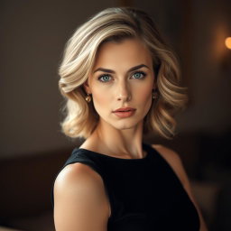 A stunning portrait of Vanessa Kirby, showcasing her elegance and grace