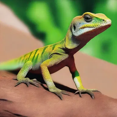 The acaudate lizard is believed to have existed during the Mesozoic era.
