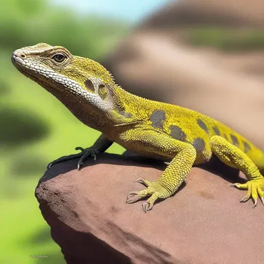 The acaudate lizard is believed to have existed during the Mesozoic era.