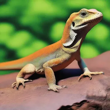 The acaudate lizard is believed to have existed during the Mesozoic era.
