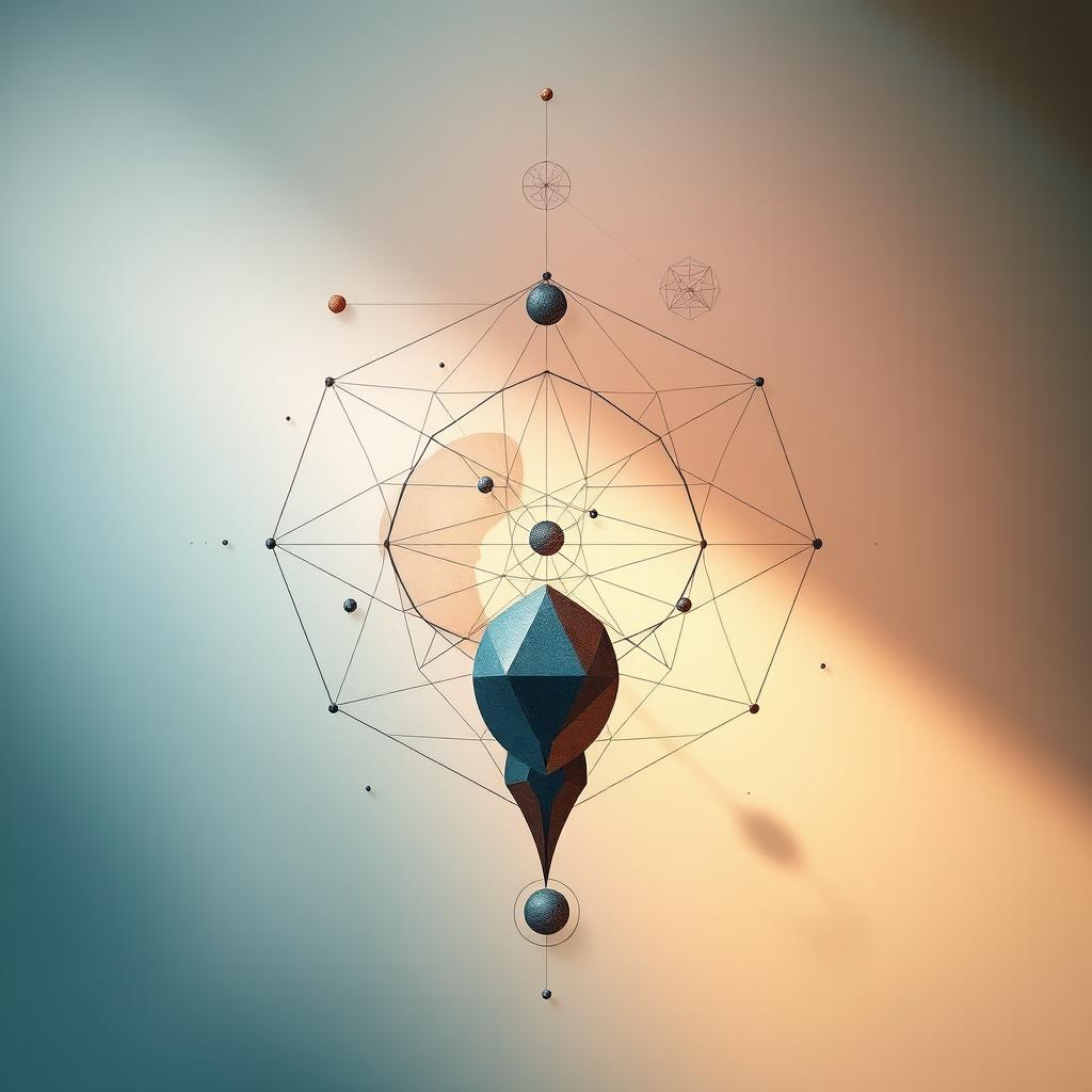 A visually striking artwork that blends philosophical symbolism with elements inspired by logic and Kahalam