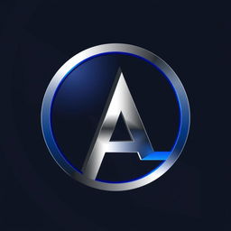 A modern and sleek logo design featuring a stylized letter 'A' incorporated into a circular emblem