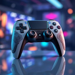 An exquisitely designed PlayStation 5 controller, showcasing a sleek and modern aesthetic