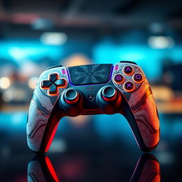 An exquisitely designed PlayStation 5 controller, showcasing a sleek and modern aesthetic