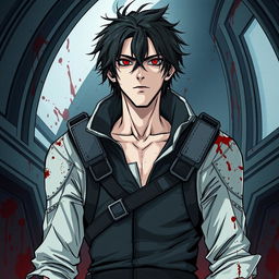 A tall male character in a manga art style, inspired by Japanese light novels