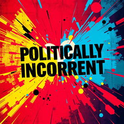A bold and provocative book cover design titled 'Politically Incorrect'
