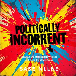 A bold and provocative book cover design titled 'Politically Incorrect'