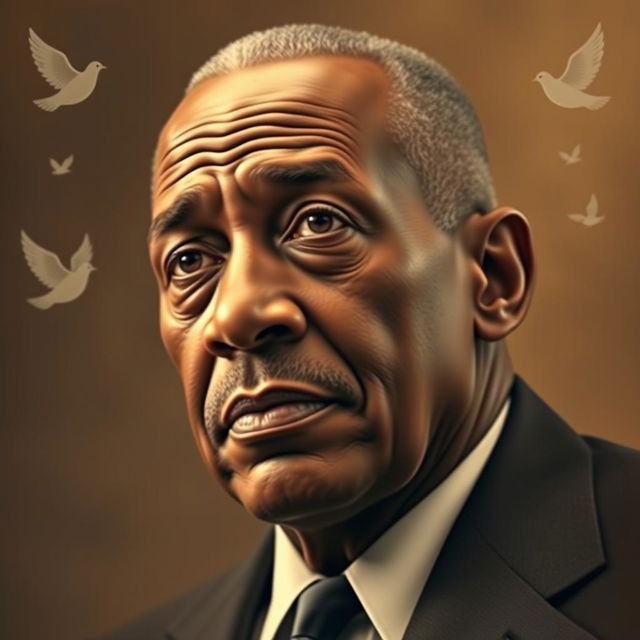 A poignant and respectful portrait of George Floyd, emphasizing themes of dignity, strength, and humanity