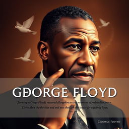 A poignant and respectful portrait of George Floyd, emphasizing themes of dignity, strength, and humanity