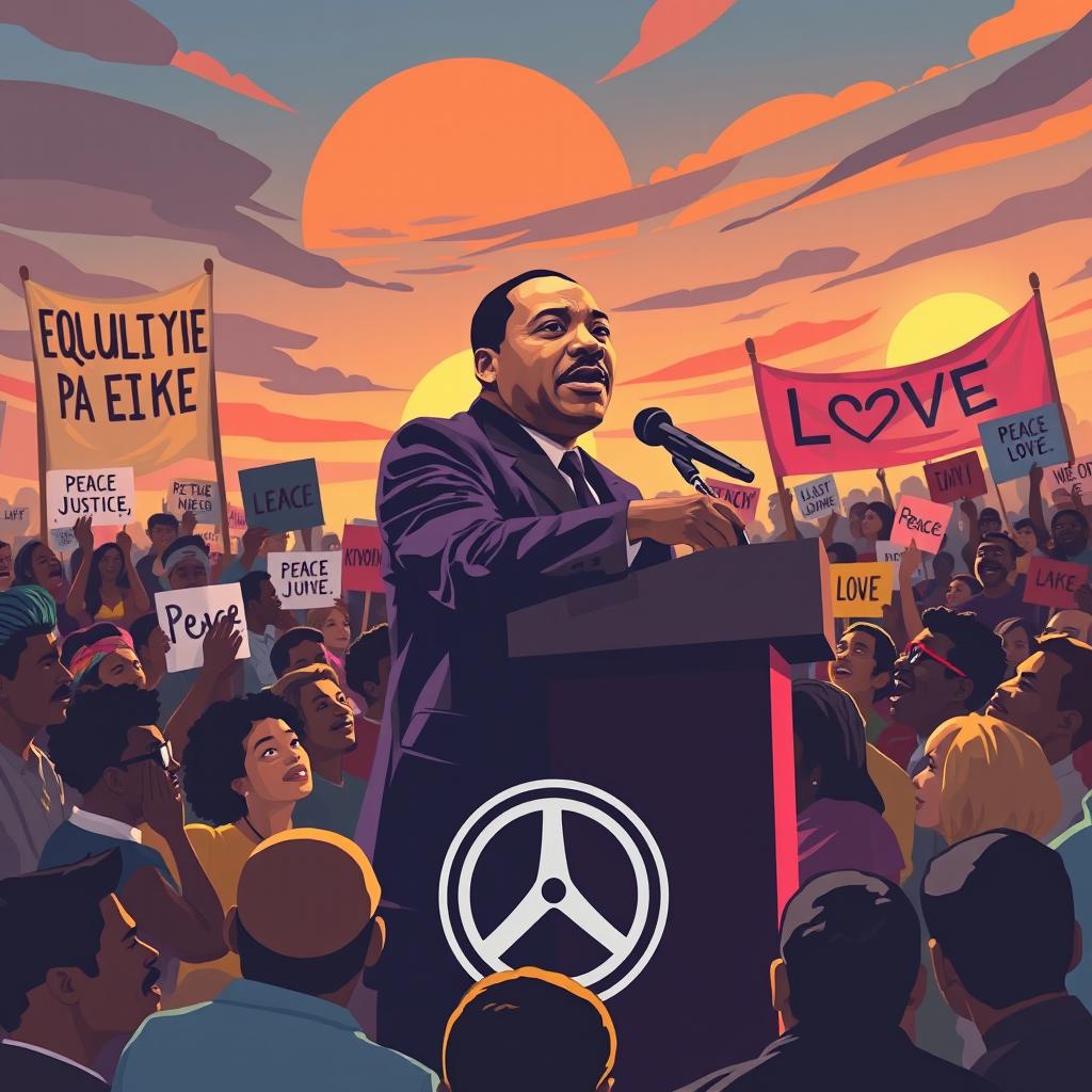 A powerful, artistic interpretation of Martin Luther King Jr