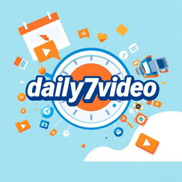 A vibrant and engaging YouTube channel profile picture for the channel named 'daily7video'