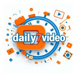 A vibrant and engaging YouTube channel profile picture for the channel named 'daily7video'