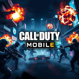 A dynamic and captivating YouTube channel background featuring the thrilling world of Call of Duty Mobile