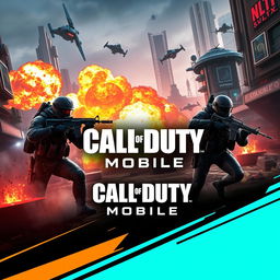 A dynamic and captivating YouTube channel background featuring the thrilling world of Call of Duty Mobile