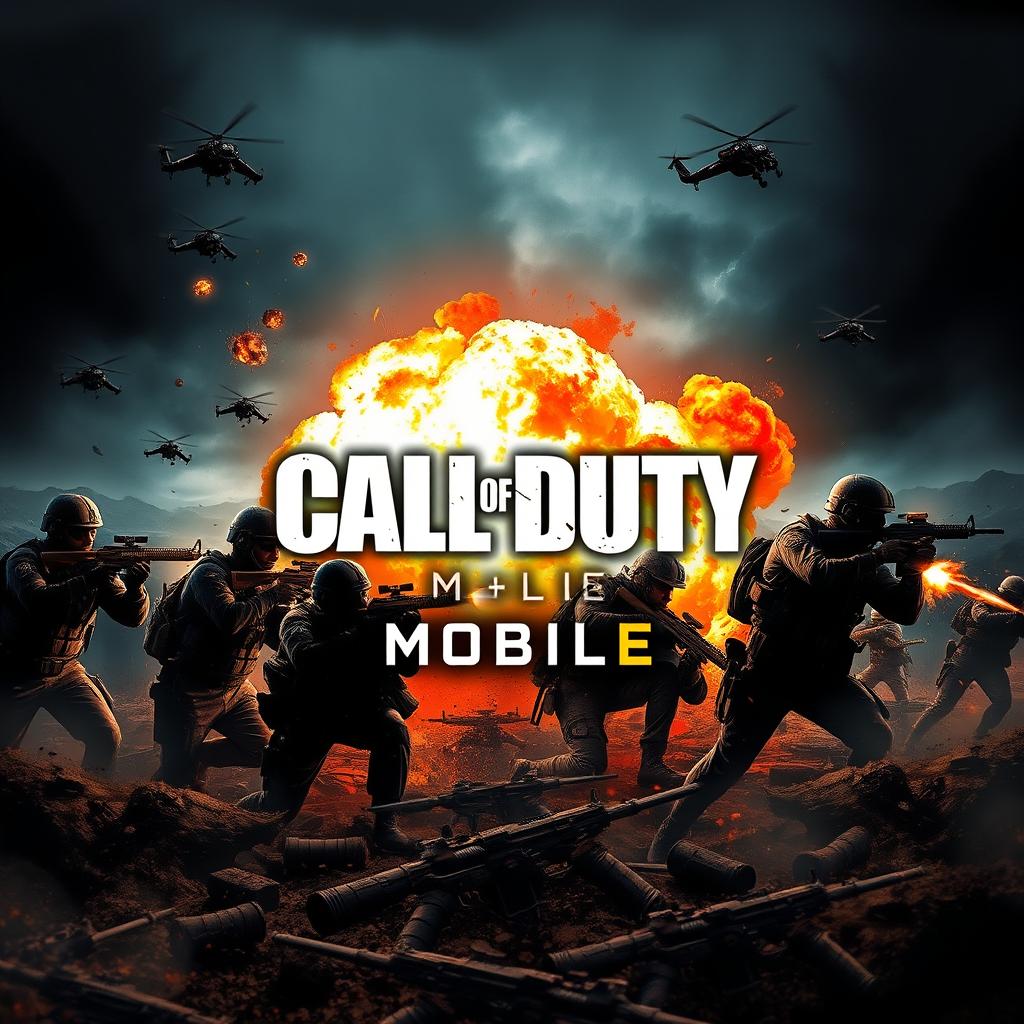 A dynamic and engaging wallpaper for a YouTube channel themed around Call of Duty Mobile