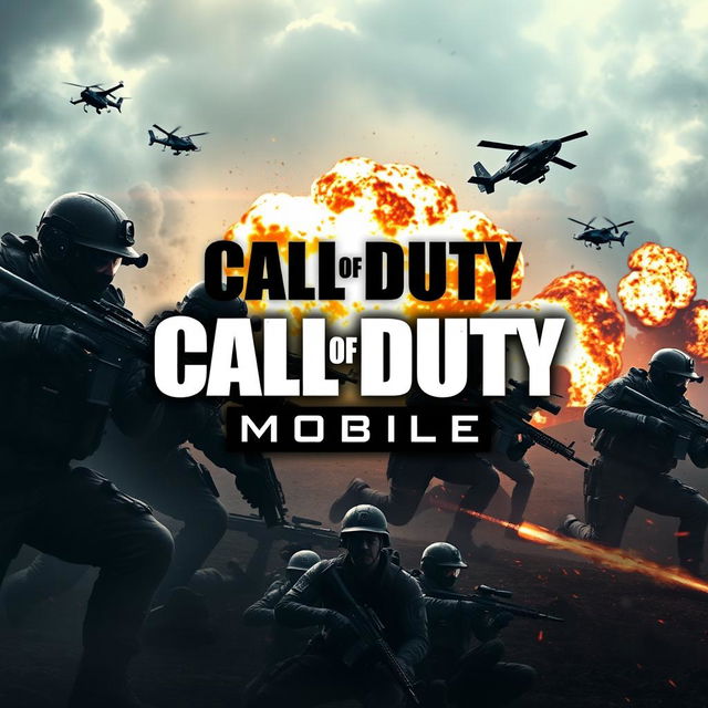 A dynamic and engaging wallpaper for a YouTube channel themed around Call of Duty Mobile