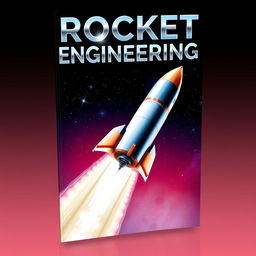 A visually striking book cover titled 'ROCKET ENGINEERING' featuring a highly detailed and artistic illustration of a rocket nozzle