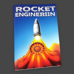 A dynamic and eye-catching book cover titled 'ROCKET ENGINEERING'