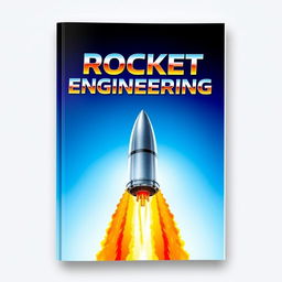 A dynamic and eye-catching book cover titled 'ROCKET ENGINEERING'