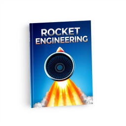 A dynamic and eye-catching book cover titled 'ROCKET ENGINEERING'