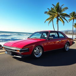 A classic 1980s Nissan JDM car, showcasing its iconic retro design