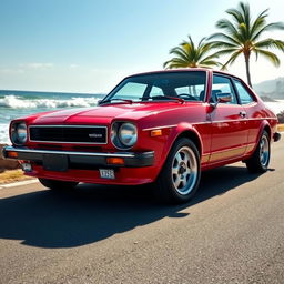 A classic 1980s Nissan JDM car, showcasing its iconic retro design