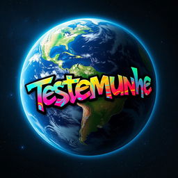 A stunning depiction of planet Earth, artistically rendered in a vibrant graffiti style