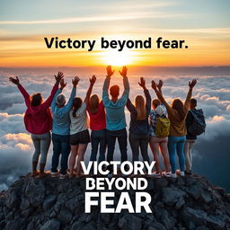 A powerful and inspiring image representing 'Victory beyond fear'