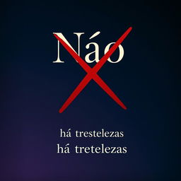 A book cover design featuring the title "Não" prominently in the center, with a striking red 'X' crossing over it