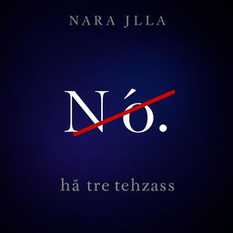 A book cover design featuring the title "Não" prominently in the center, with a striking red 'X' crossing over it