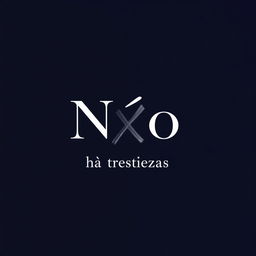 A book cover design featuring the title "Não" prominently in the center, with a faint and slightly transparent 'X' subtly placed over it, blending into the background