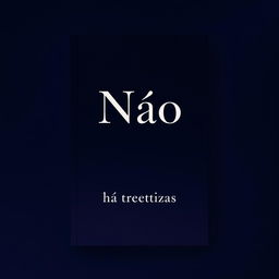 A book cover design featuring the title "Não" prominently in the center, with a faint and slightly transparent 'X' subtly placed over it, blending into the background