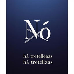 A book cover design featuring the title "Não" prominently in the center, with a faint and slightly transparent 'X' subtly placed over it, blending into the background