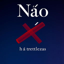 A book cover design featuring the title "Não" prominently in the center, with a large, slightly transparent red 'X' subtly placed over it, blending into the design