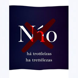 A book cover design featuring the title "Não" prominently in the center, with a large, slightly transparent red 'X' subtly placed over it, blending into the design