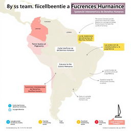 Un mapa conceptual detallado que ilustre el Sistema Interamericano de Derechos Humanos