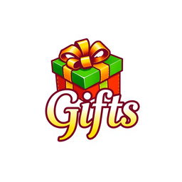 A vibrant and modern logo design for a project named 'Gifts'