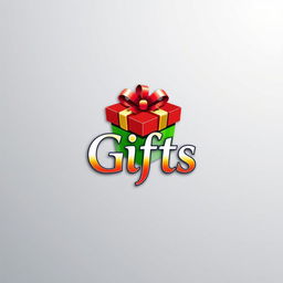 A vibrant and modern logo design for a project named 'Gifts'