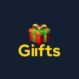 A vibrant and modern logo design for a project named 'Gifts'