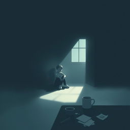 A conceptual artwork that visually represents the feeling of depression